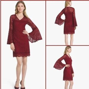 WHBM  Drama Sleeve lace dress